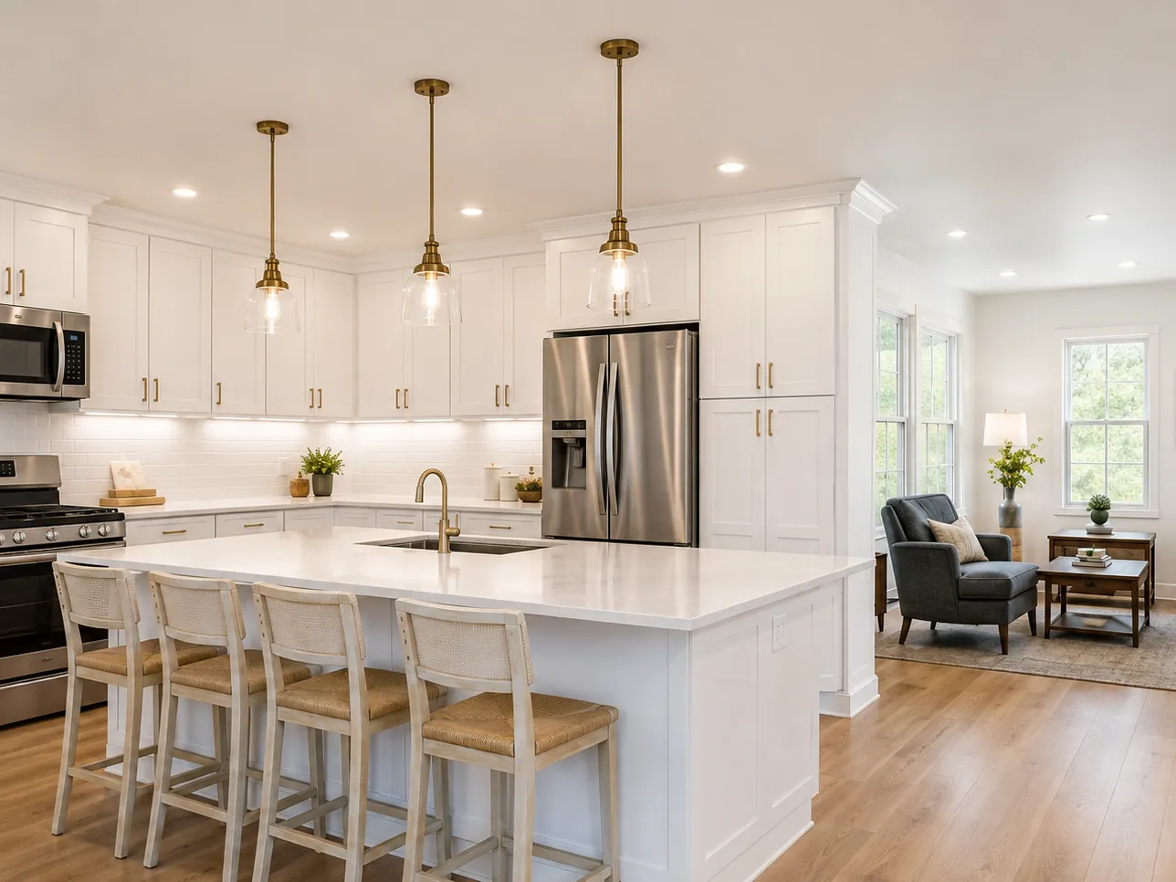 The finished kitchen, ready for occupancy.