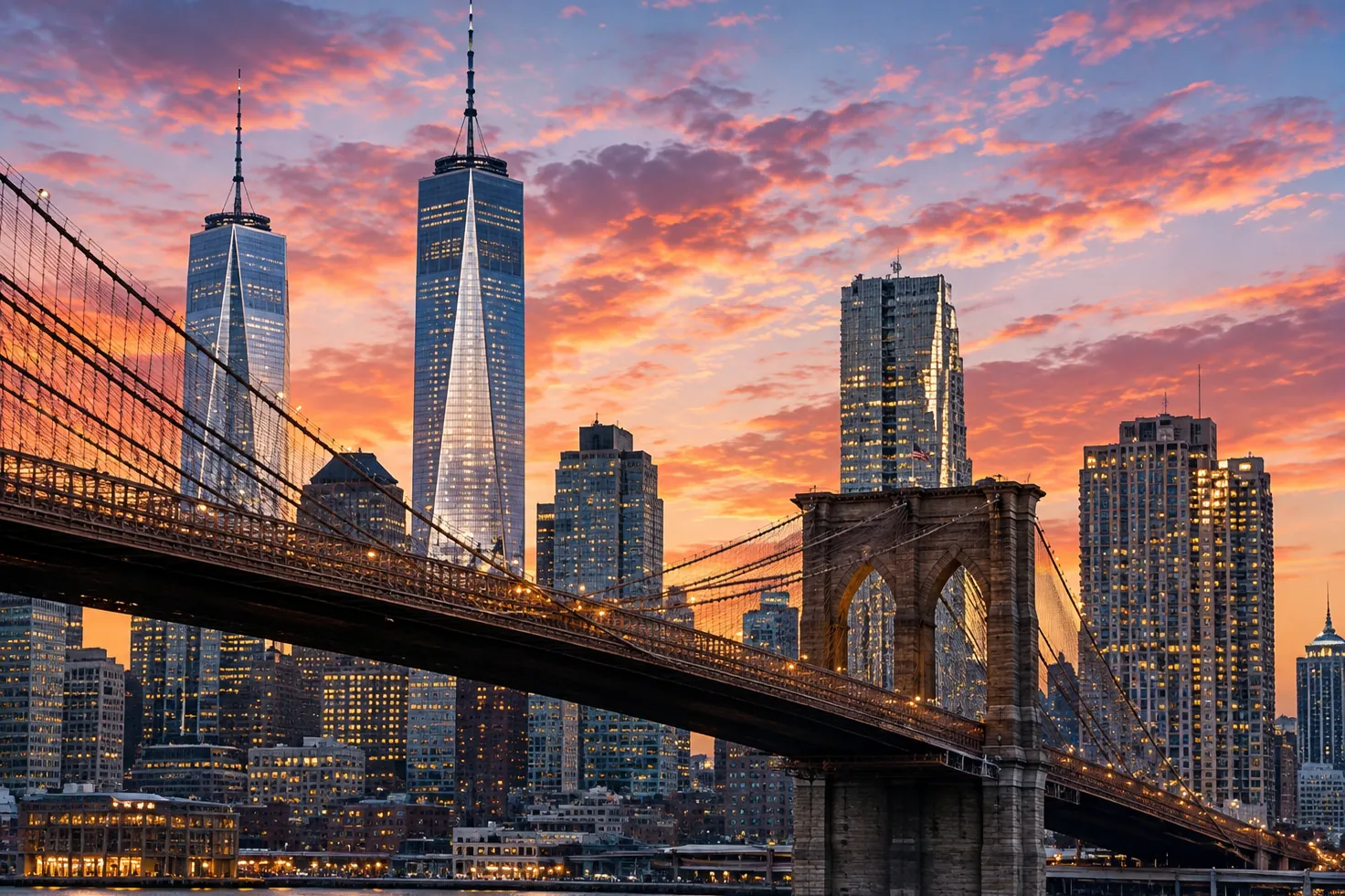 New York skyline.