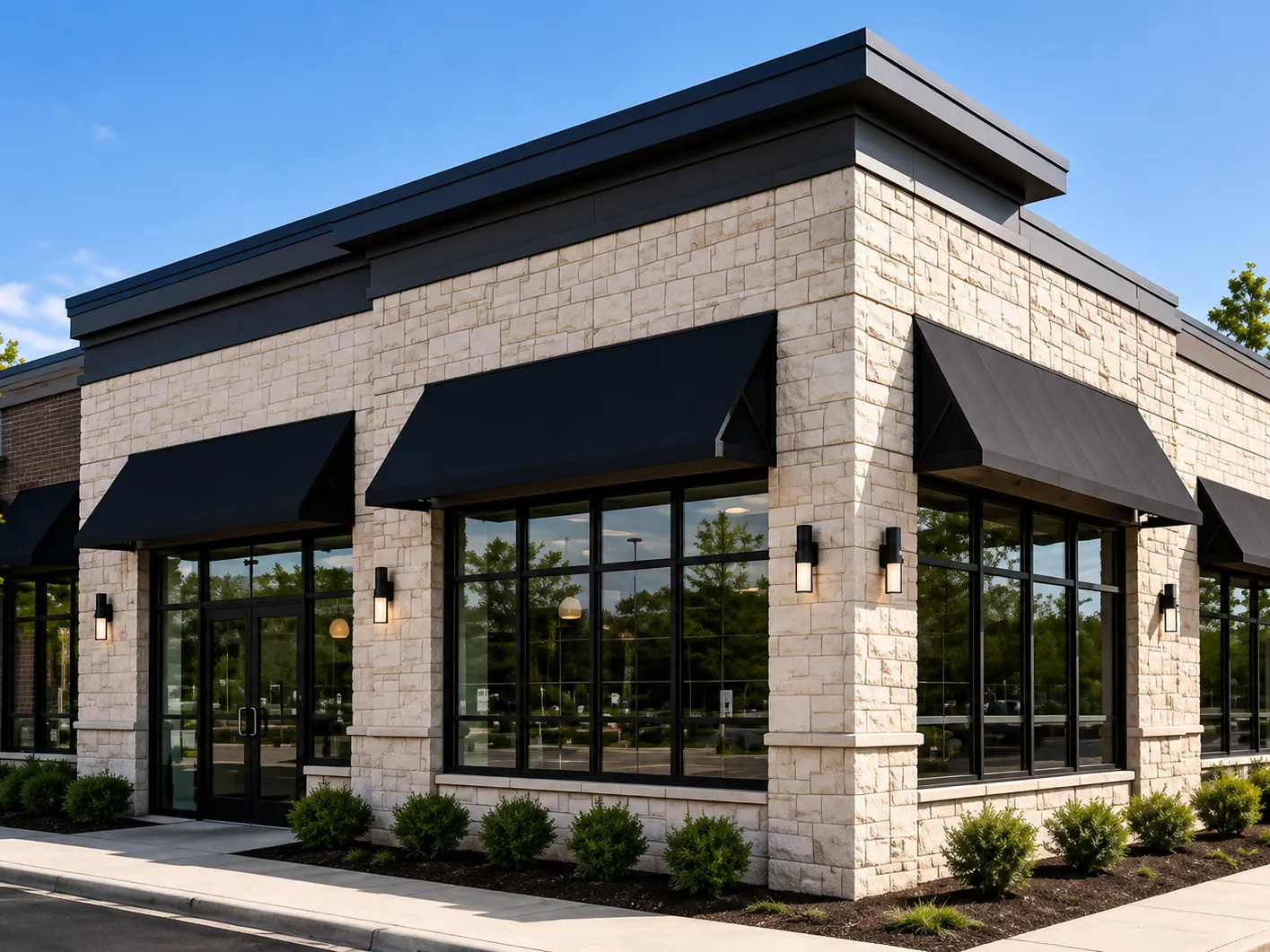 A commercial property acquired, renovated and leased by Taj Holding Group.